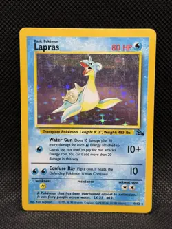 Lapras 10/62 Pokemon TCG HOLO Unlimited Fossil SET LP Condition WOTC - Image 1