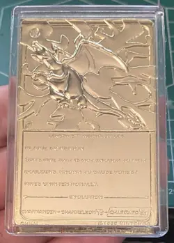Rare Blue Box Pokemon 23k Plated Gold CHARIZARD PokeBall + COA 1999 Burger King - Image 5