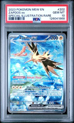 2023 POKEMON MEW EN-151 SPECIAL ILLUSTRATION RARE #202 ZAPDOS EX PSA 10 - Image 1