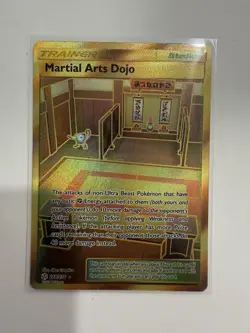Martial Arts Dojo - 268/236 [Cosmic Eclipse] Pokemon TCG - GOLD SECRET RARE - NM - Image 1