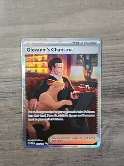Pokemon TCG Giovanni's Charisma 204/165 151 Special Illustration Rare NM - Image 1