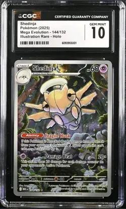Shedinja 144/132 Illustration Rare Pokemon Mega Evolution Pokemon CGC 10 GEM - Image 1