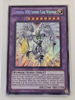 PSA 10 (POP 1) Elemental HERO Shining Flare Wingman LCGX-EN050 Yugioh Unlimited - Image 2