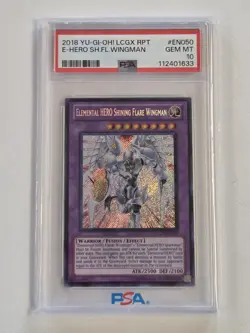 PSA 10 (POP 1) Elemental HERO Shining Flare Wingman LCGX-EN050 Yugioh Unlimited - Image 5