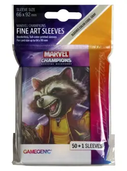 Marvel Champions The Card Game Rocket Art Sleeves LCS LCG 51 Pack Guardians New - Image 1