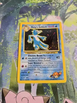 LP Misty's Golduck Holo 12/132 Gym Heroes Pokemon Card - Image 1