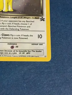 WOTC Dark Persian Black Star Promo 17 2000 Holo Rare Pokemon Card TCG SWIRL - Image 4