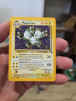 MAGNETON HOLO RARE FOSSIL SET CARD 11/62 LP-MP - Image 1