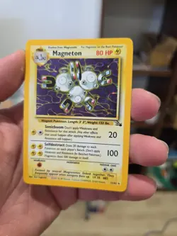 MAGNETON HOLO RARE FOSSIL SET CARD 11/62 LP-MP - Image 2