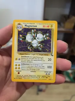 MAGNETON HOLO RARE FOSSIL SET CARD 11/62 LP-MP - Image 3