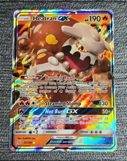 Pokemon TCG Heatran GX Card Holo Promo 25/236 Sun & Moon Unified Minds - Image 1