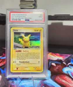 Pokemon Card - Ditto (Pikachu) 63 EX Delta Species Reverse Holo STAMPED PSA 9 - Image 1