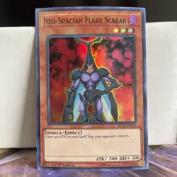 1ST EDITION NEO-SPACIAN FLARE SCARAB 1996 SHVA-EN033 YUGIOH CARD (LP/MP) - Image 1