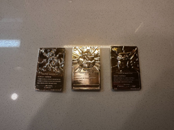 Pokemon 23k gold plate Trading card lot Pikachu, Mewtwo, Togepi - no pokeball - Image 2