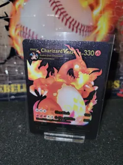 Charizard Vmax Black Foil Fan Art Card Hp220 Pokemon - Image 1