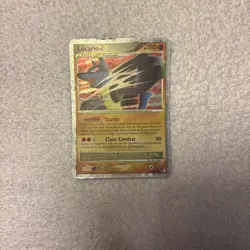Lucario LV. X Holo Rare Mysterious Treasures D&P 2007 Pokemon Card 122/123 - Image 1