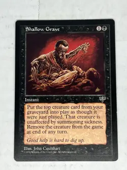 1996 Magic the Gathering Mirage Expansion Shallow Grave LP - Image 1