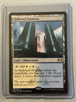 Magic the Gathering Hallowed Fountain ~ Ravnica Allegiance - Image 1