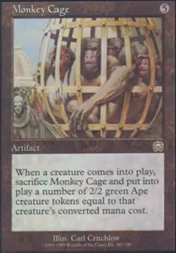 Lightly Played, English - 1 x MTG Monkey Cage Mercadian Masques - Image 1