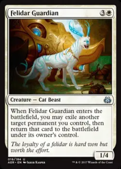Lightly Played, English - 1 x MTG Felidar Guardian - Foil Aether Revolt - Image 1