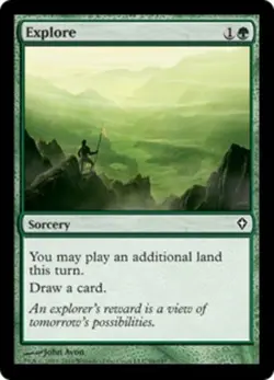 Lightly Played, English - 1 x MTG Explore - Foil Worldwake - Image 1