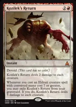 Lightly Played, English - 1 x MTG Kozilek's Return Oath of the Gatewatch - Image 1