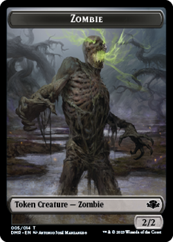 Hero Deal, English - 4 x MTG Zombie Token Dominaria Remastered - Image 1
