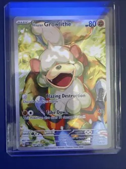 Pokemon TCG Hisuian Growlithe 181/167 Twilight Masquerade Illustration Rare NM - Image 1