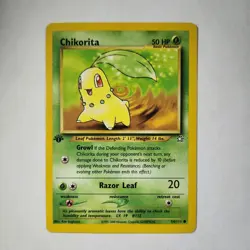 Chikorita 54/111 - 1st Edition Common - Pokemon TCG - Neo Genesis - LP - Image 1