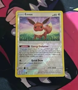 Pokemon Card Eevee Sun & Moon Reverse Holo 101/149 Near Mint - Image 1