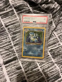1999 Pokemon Base Set Holo Blastoise 2/102 Holo Rare PSA7 NM - Image 1