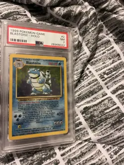 1999 Pokemon Base Set Holo Blastoise 2/102 Holo Rare PSA7 NM - Image 3