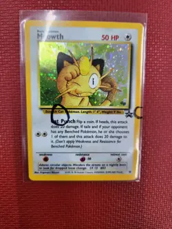 READ!! Meowth #10 2000 Pokemon Black Star Promo WOTC HOLO Game Boy - Image 2