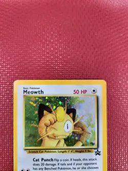READ!! Meowth #10 2000 Pokemon Black Star Promo WOTC HOLO Game Boy - Image 3