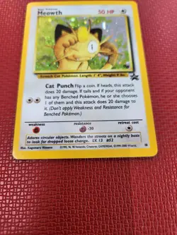 READ!! Meowth #10 2000 Pokemon Black Star Promo WOTC HOLO Game Boy - Image 4
