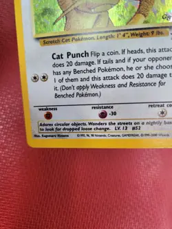 READ!! Meowth #10 2000 Pokemon Black Star Promo WOTC HOLO Game Boy - Image 5