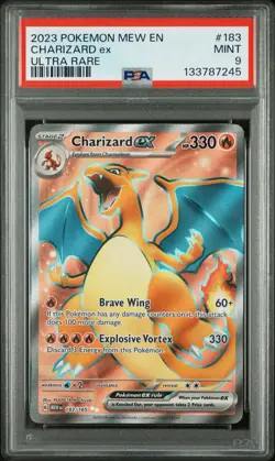 2023 POKEMON MEW EN-151 ULTRA RARE #183 CHARIZARD EX PSA 9 - Image 1