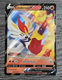 Pokemon - Cinderace V - SWSH015 - SWSH: Sword & Shield Promo - Holo NM - Image 1