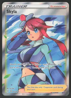 Skyla 072/072 Ultra Rare Pokemon TCG Shining Fates NM - Image 1