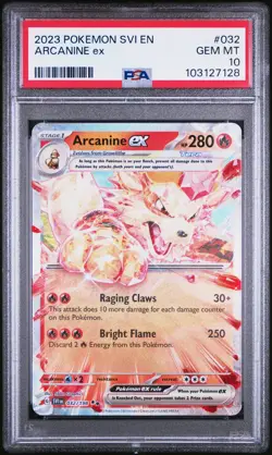 2023 Pokemon Svi EN-Scarlet & Violet Arcanine EX #032 PSA 10 - Image 1
