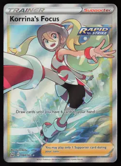 Korrina's Focus (Full Art) 160/163 SWSH05: Battle Styles Pokemon TCG LP+ - NM - Image 1