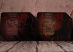 Pokemon Scarlet & Violet Destined Rivals Team Rocket Tin Mewtwo EX & Persian - Image 1