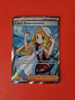 Lillie's Determination 169/132 Secret Rare Pokemon Mega Evolution Full Art NM - Image 1