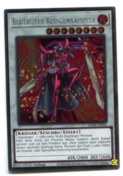 Yu-Gi-Oh! Blutroter Klingenkampfer Platinum Secret Rare RA04-DE161 - Image 1