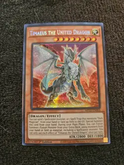 Timaeus the United Dragon Prismatic Secret Rare MP23-EN003 YuGiOh - Image 1