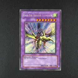 Gaia the Dragon Champion - Secret Rare - YuGiOh! Karte TCG LOB-E102 /W18 - Image 2