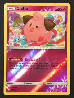 Pokemon TCG Cleffa 131/214 SM Unbroken Bonds Reverse Holo Uncommon NM CUTE CARD! - Image 1