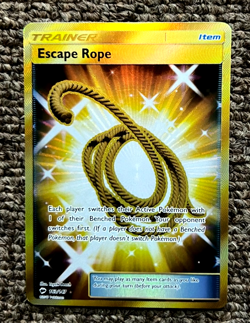 ESCAPE ROPE TRAINER 163/147 HOLO FULL ART BURNING SHADOWS POKEMON CARD NM - Image 1