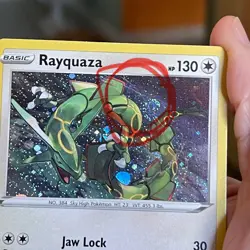 POKEMON RAYQUAZA SWSH029 BLACK PROMO STAR COSMOS WITH SWIRL HOLOFOIL NM CARD - Image 3