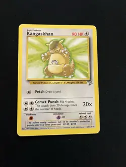 Kangaskhan 26/130 LP Non Holo Rare Base Set 2 Pokemon Card Vintage 1999 WOTC - Image 1